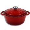 EMALIOWANY GARNEK ŻELIWNY 22cm 3L HAGE CZERWONY
